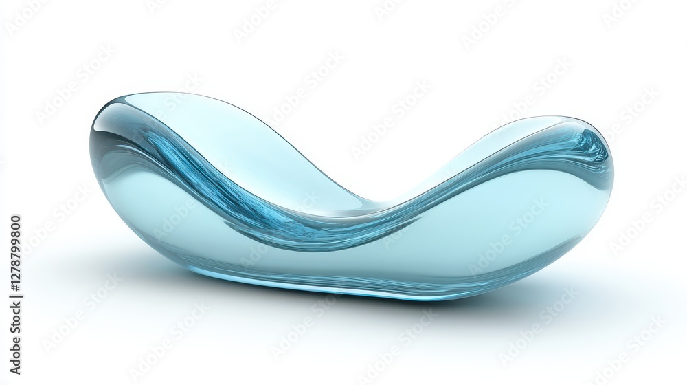 A sleek and elegant abstract glass shape rendered in 3D against a clean white background, emphasizing transparency, subtle reflections, and smooth contours for a refined and modern aesthetic. A sleek and elegant abstract glass shape rendered in 3D against a clean white background, emphasizing transparency, subtle reflections, and smooth contours for a refined and modern aesthetic.