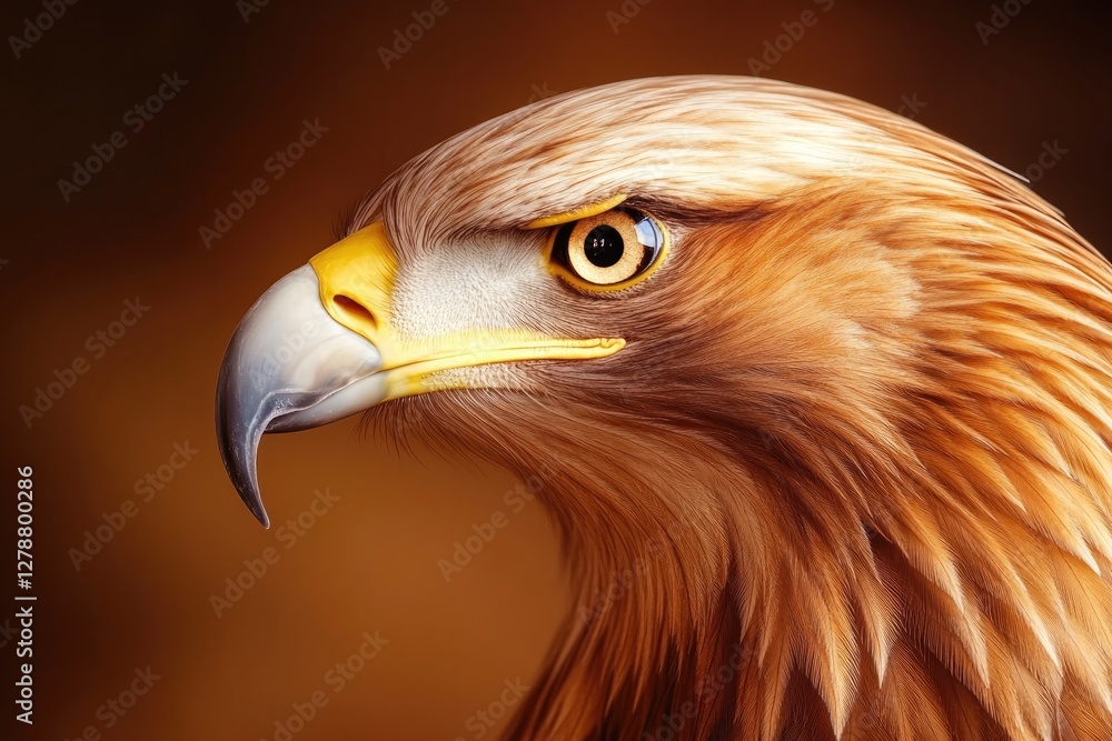 Obraz premium Majestic eagle portrait showcasing sharp details and vibrant col