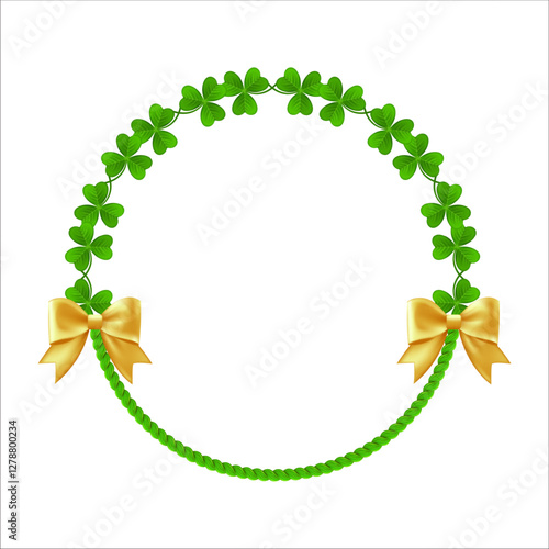 St. Patrick wreath with Leprechaun Top Hat.