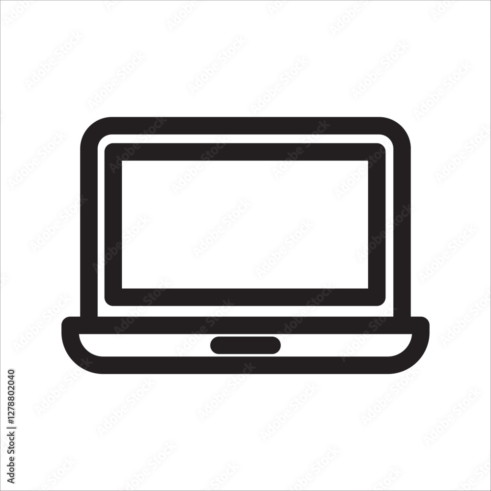 laptop icon with white background icon vector laptop icon with white background icon vector