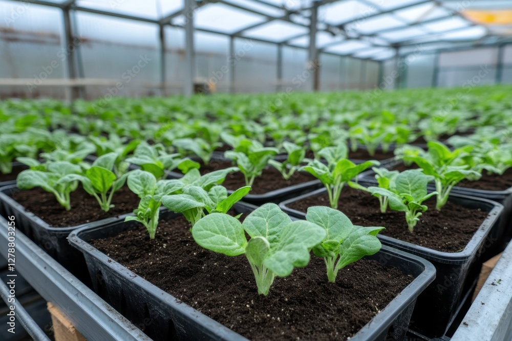 A lush arrangement of green plants fills a spacious greenhouse, symbolizing the abundance of nature and the critical role greenhouses play in sustainable farming practices. A lush arrangement of green plants fills a spacious greenhouse, symbolizing the abundance of nature and the critical role greenhouses play in sustainable farming practices.