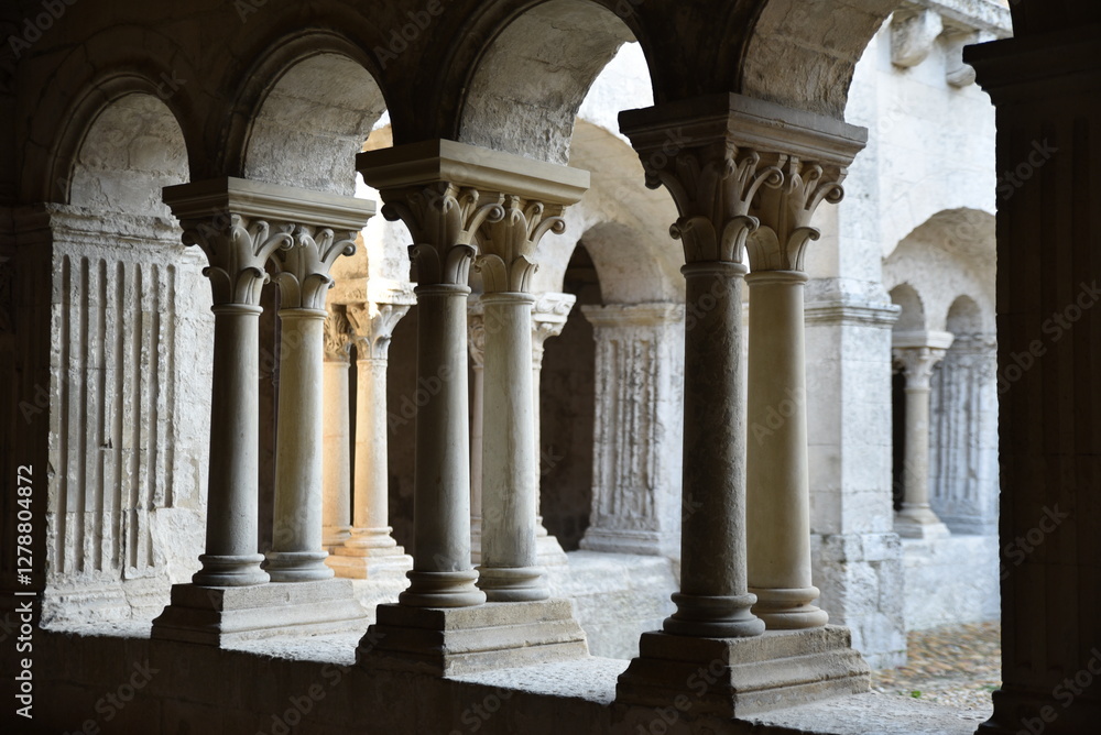 Fototapeta premium Cloître de l'abbaye de Montmajour. France