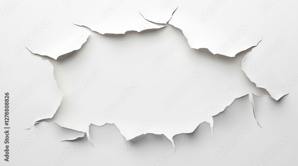Torn Paper Texture with Irregular Edges and Empty Space for Overlay Text or Graphics Torn Paper Texture with Irregular Edges and Empty Space for Overlay Text or Graphics