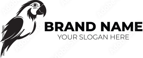 Modern parrot branding icon, logo