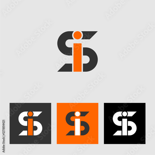 Initial letter is or si logo vector design template