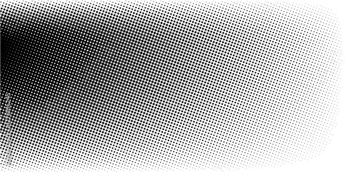 Dotted gradient vector illustration, white and black halftone background, horizontal seamless dotted lines, monochrome dots texture backdrop, retro effect. modern