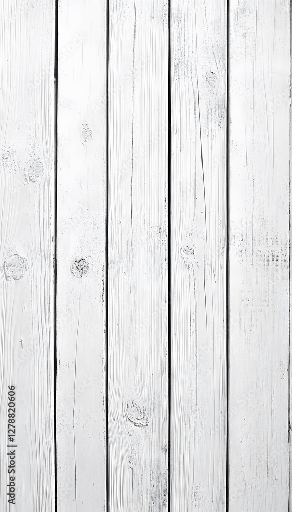Vertical wooden planks are painted white creating a textured backdrop Vertical wooden planks are painted white creating a textured backdrop