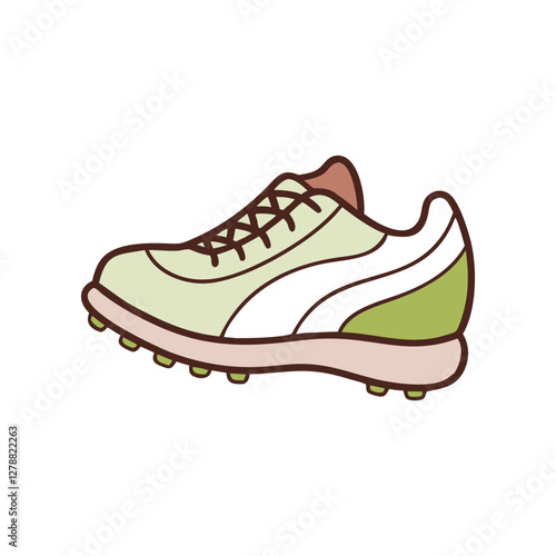Sneaker shoe . Concept. Flat design. Vector illustration. Sneakers in flat style. Sneakers side view. Fashion sneakers.Modern air chamber style sneaker/trainer.
