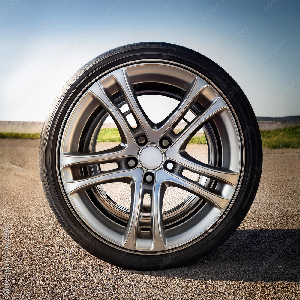 Obraz premium Ruota di un automobile