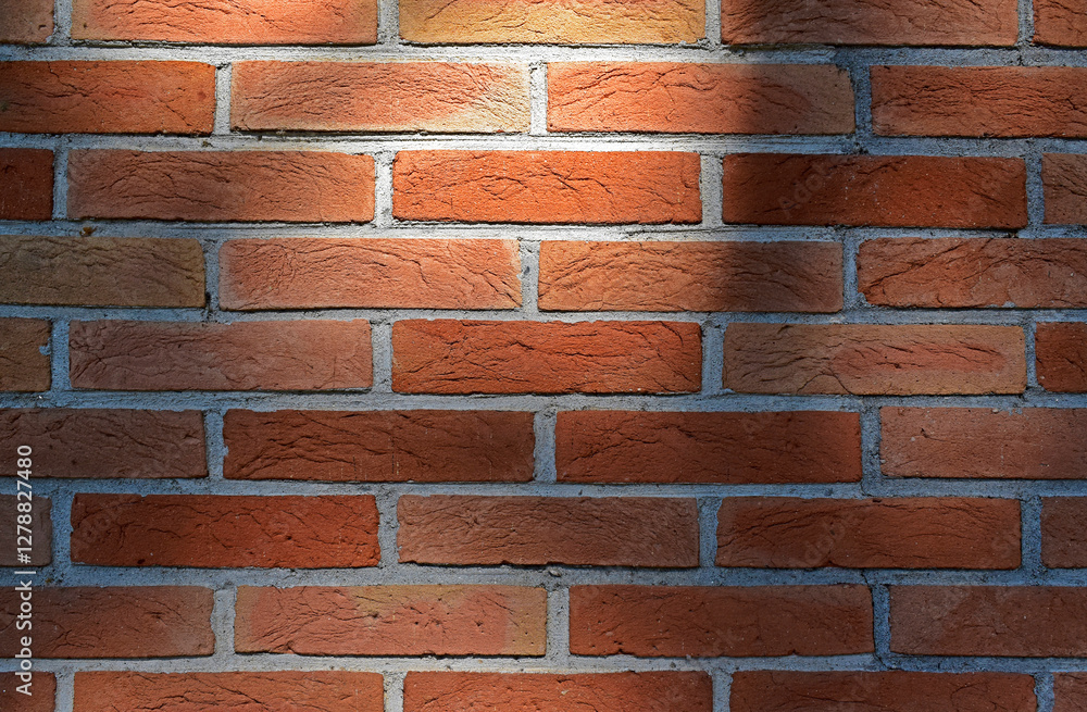 Obraz premium Red brick wall texture background and shadows