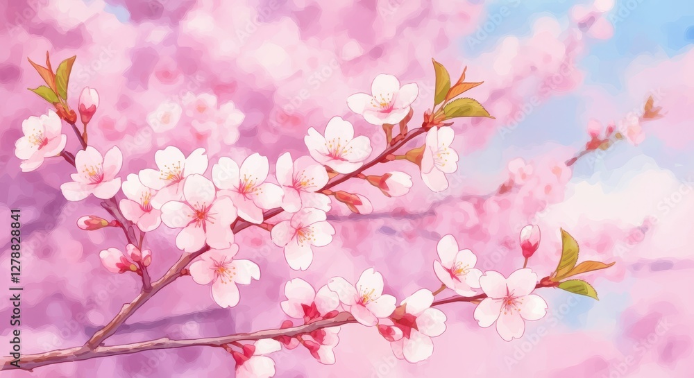 Beautiful cherry blossom background Beautiful cherry blossom background