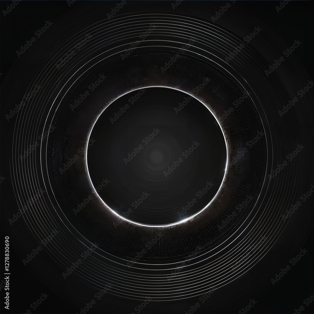 Glowing circle in the dark background Glowing circle in the dark background