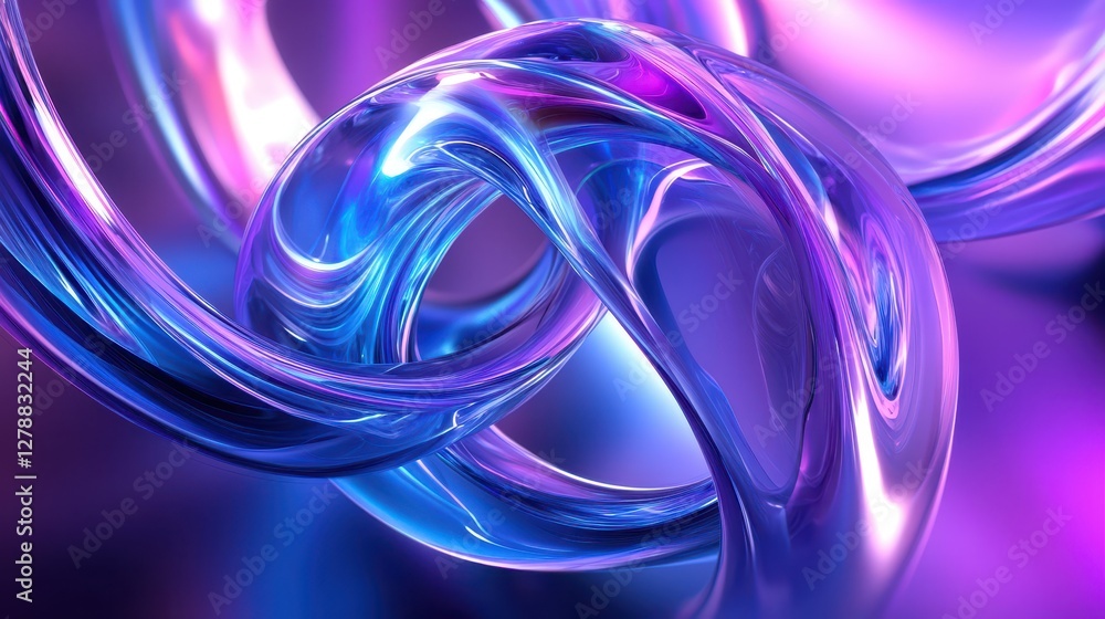 Abstract blue and purple rings are rendered in three dimensions, showcasing a captivating interplay of colors and dynamic shapes. Abstract blue and purple rings are rendered in three dimensions, showcasing a captivating interplay of colors and dynamic shapes.
