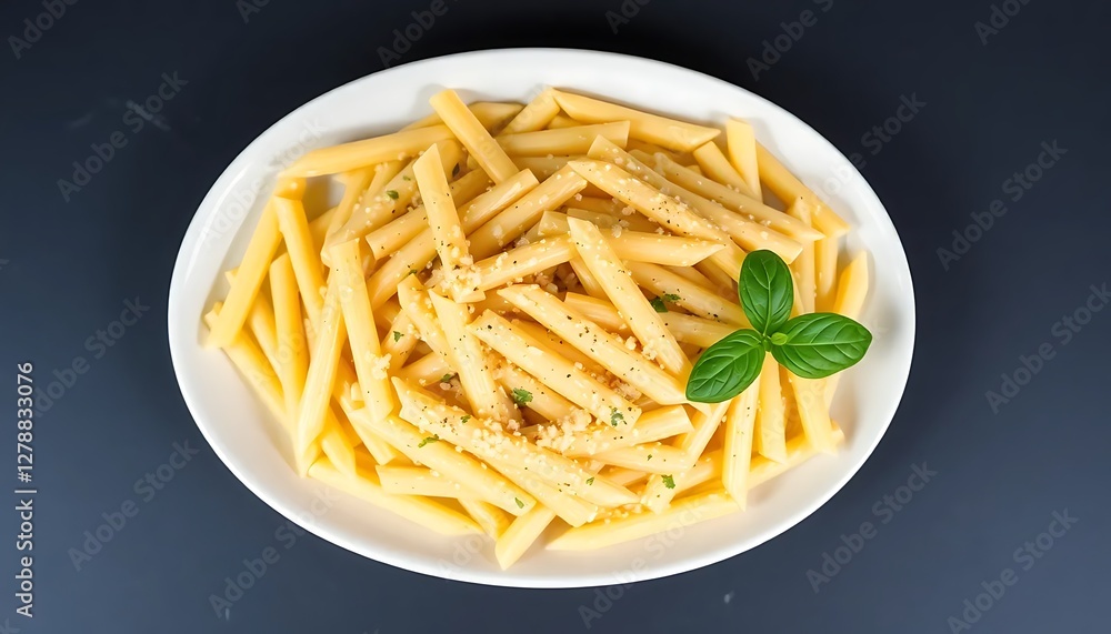 Penne Pasta Top View Full Length  Background