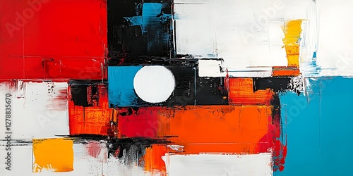 Abstract art, colorful, geometric shapes, vibrant, background