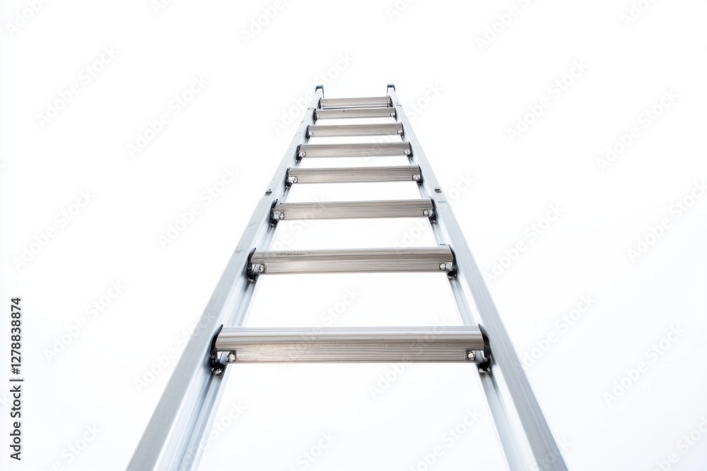 High-quality stock photo of a ladder isolated on a clean white background with realistic lighting