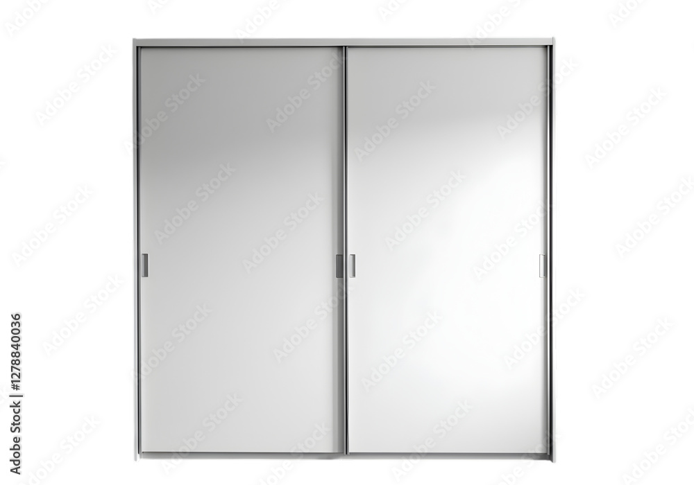 Modern white wardrobe with sliding doors on a black background creates a clean and minimalist aesthetic for bedroom storage Modern white wardrobe with sliding doors on a black background creates a clean and minimalist aesthetic for bedroom storage
