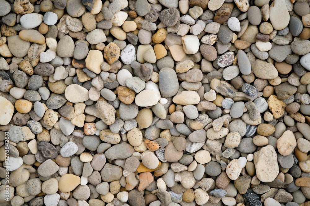 High quality studio background of a pebbled beach with soft focus for creative projects High quality studio background of a pebbled beach with soft focus for creative projects