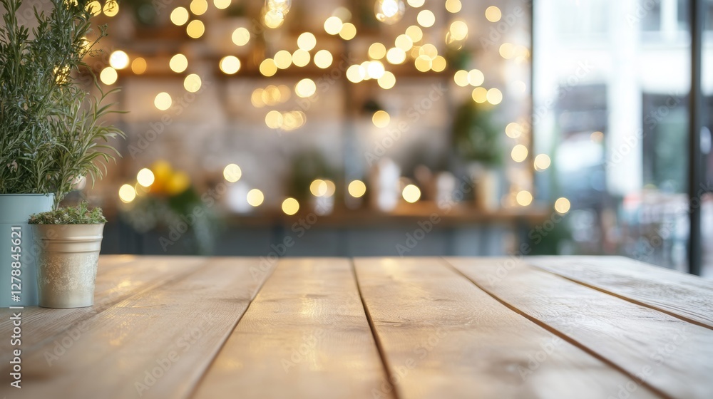 Bright wooden tabletop with soft lighting and a blurred modern kitchen background
Bright wooden tabletop with soft lighting and a blurred modern kitchen background