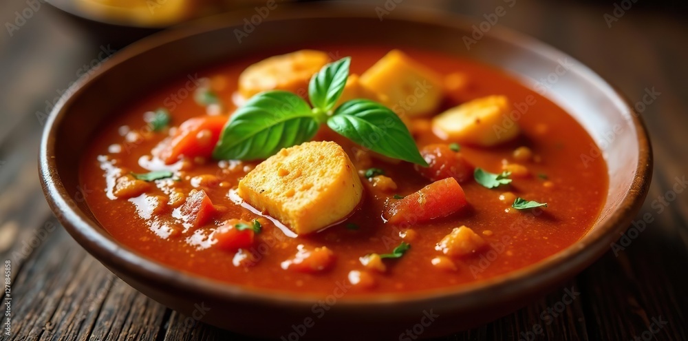 Rich tomato-based sauce served with paneer in a bowl, saucy, rich, indian cuisine Rich tomato-based sauce served with paneer in a bowl, saucy, rich, indian cuisine