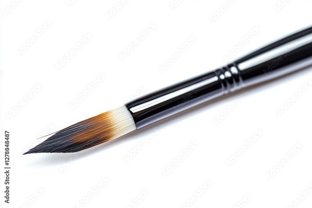Paintbrush isolated on white background with metallic sheen. Neural network AI generated Paintbrush isolated on white background with metallic sheen. Neural network AI generated