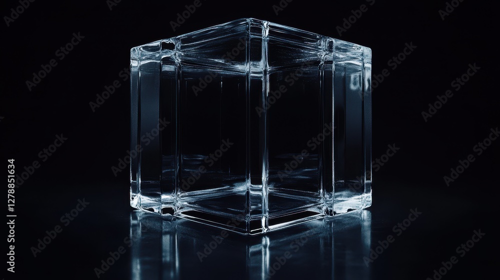 An abstract 3D render featuring geometric blocks on a dark background. An abstract 3D render featuring geometric blocks on a dark background.