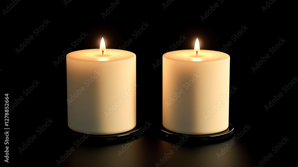 Burning candle on the table at dark room Burning candle on the table at dark room