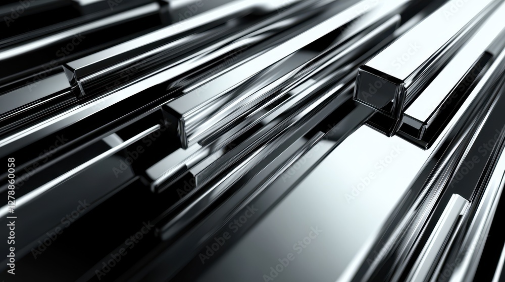 An abstract 3D render featuring geometric blocks on a dark background. An abstract 3D render featuring geometric blocks on a dark background.
