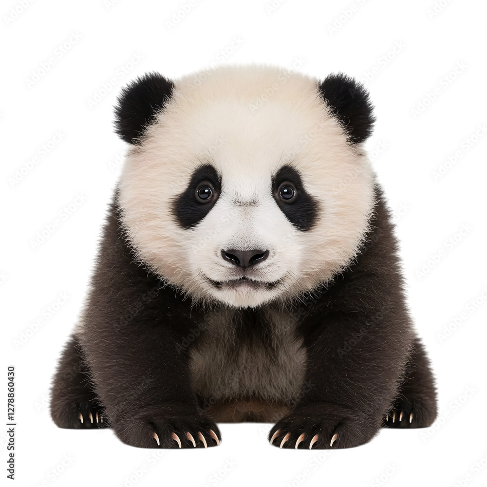close up of a panda isolated on transparent background close up of a panda isolated on transparent background