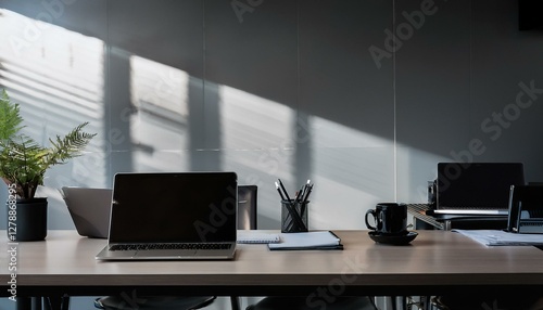 Wallpaper Mural 햇살이 비추는 사무실 업무 환경 Torontodigital.ca