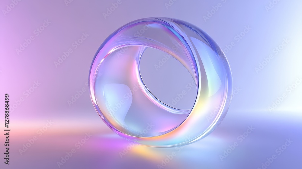 Obraz premium An abstract 3D render showcases a visually intriguing composition with geometric shapes and dynamic forms.