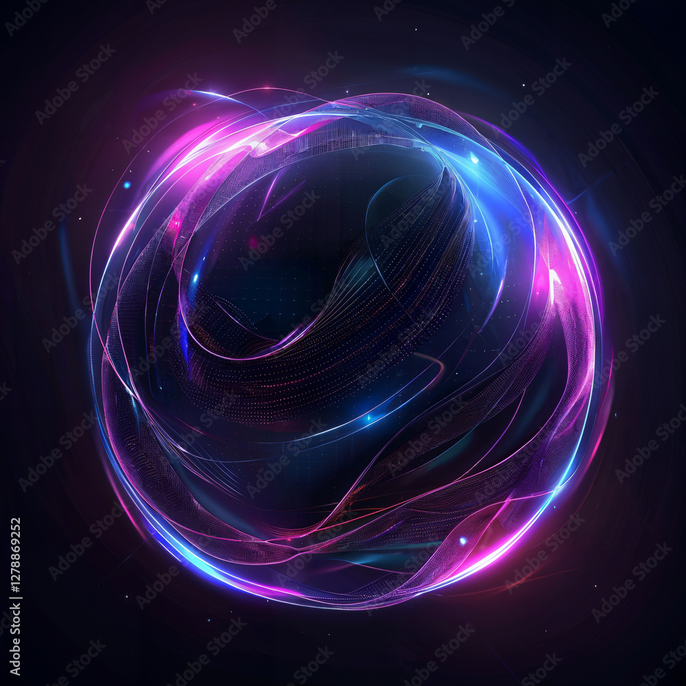 Obraz premium A circle with the glow quot in the dark 