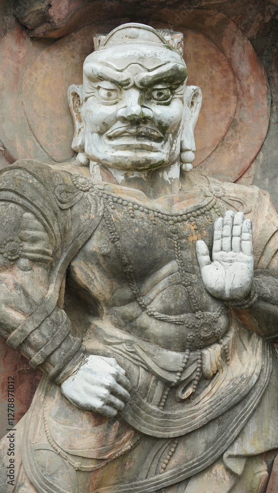 Obraz premium The buddhism stone sculptures view located in China 