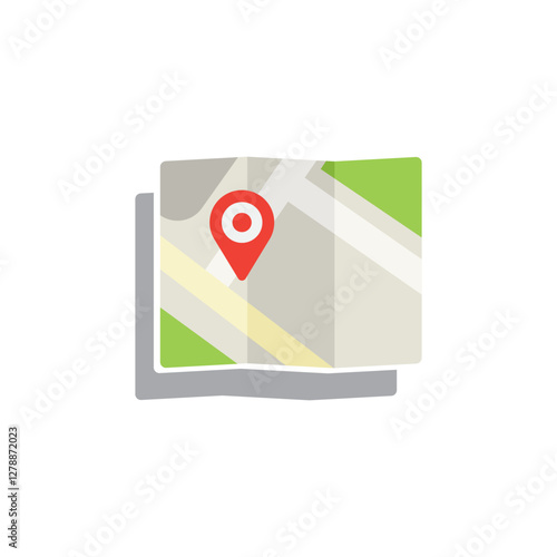 vector illustration of a minimalist map icon Free Download vector illustration of a minimalist map icon - GFXLoad