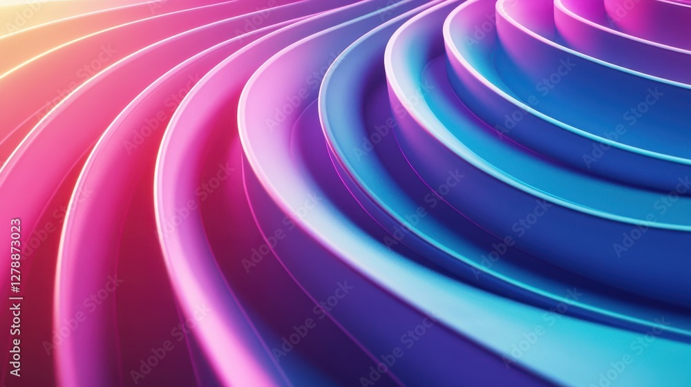 Obraz premium An abstract animation features a seamless loop with vibrant color refraction effects, set against a dynamic background.