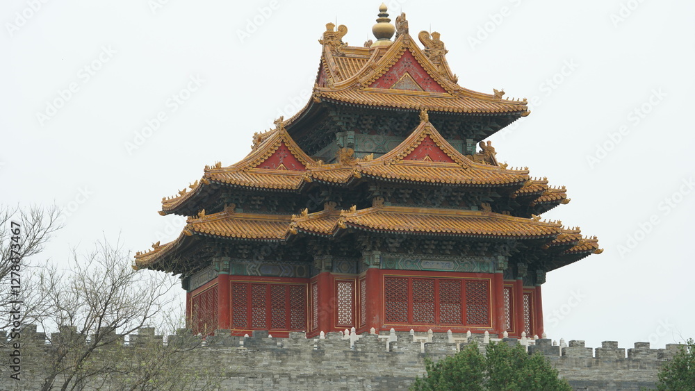 The corner pavilon located in the corner of the Forbidden City of Beijing
The corner pavilon located in the corner of the Forbidden City of Beijing