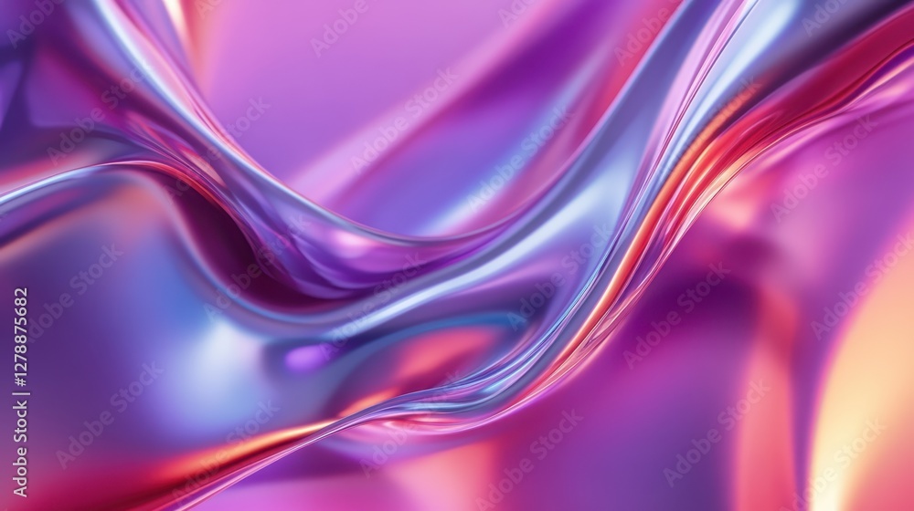 An abstract iridescent background design features shifting, multi-colored hues rendered in three dimensions. An abstract iridescent background design features shifting, multi-colored hues rendered in three dimensions.