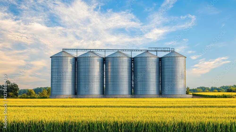Agricultural Silos - Building Exterior, Storage and drying of grains Agricultural Silos - Building Exterior, Storage and drying of grains