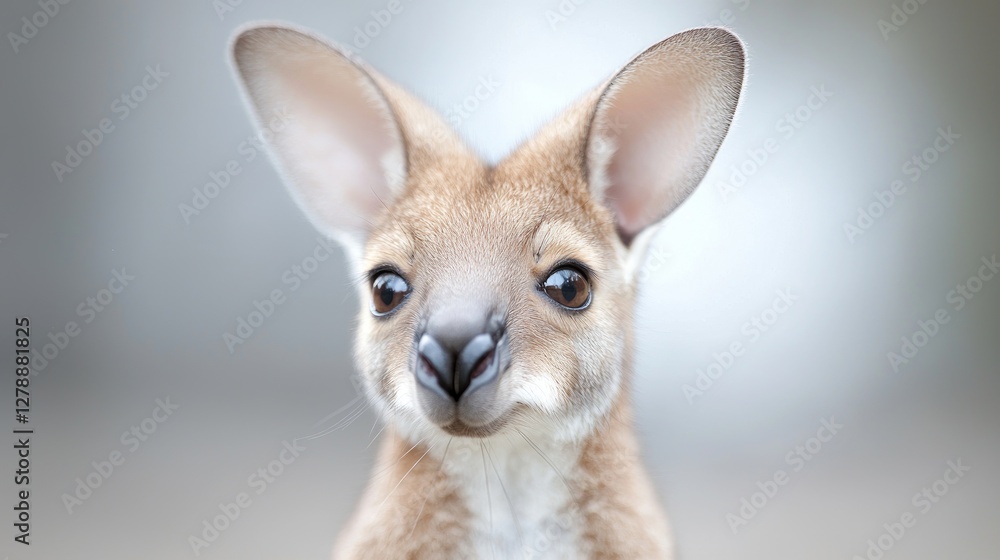Fototapeta premium Red Kangaroo Joey Portrait, Australian Wildlife