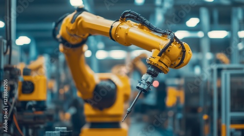 heavy automation robot arm machine in smart factory industrial,Industry 4.0 concept