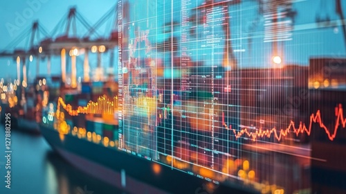 Analyzing global tariffs financial report insights worldwide business document corporate environment close-up view economic trends