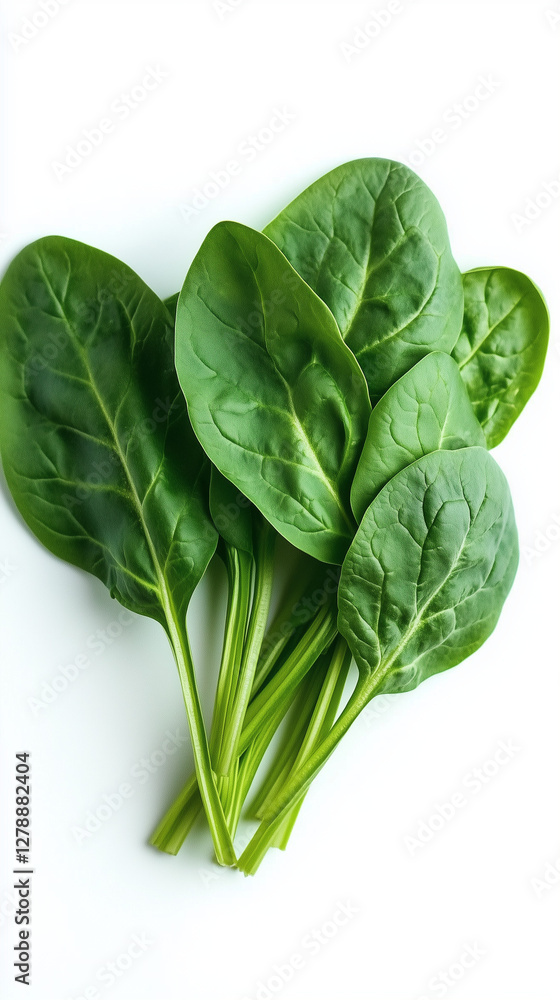 Fototapeta premium spinach on white background