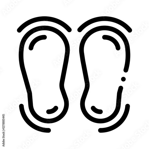 footprints line icon