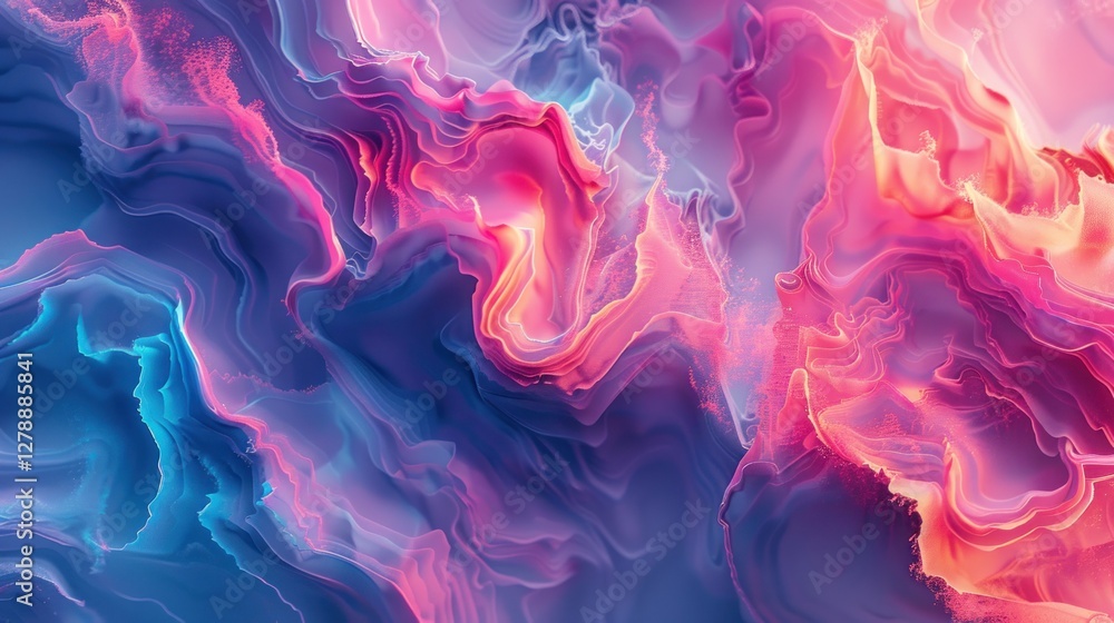 Neon pink and blue swirl in a mesmerizing vortex, creating a captivating and dynamic light display Neon pink and blue swirl in a mesmerizing vortex, creating a captivating and dynamic light display