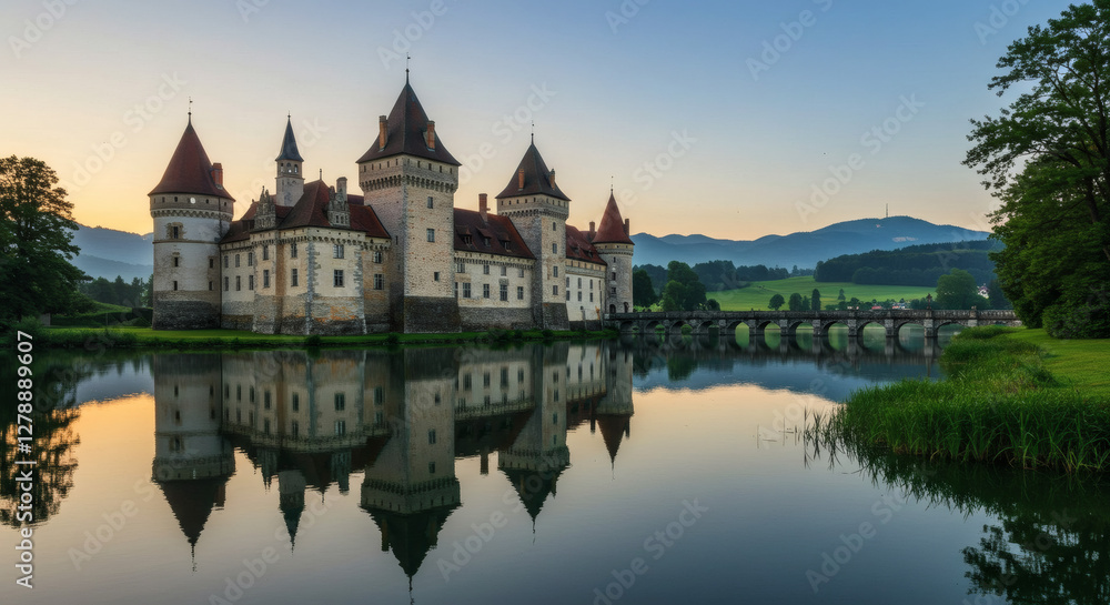 Obraz premium castle on the lake