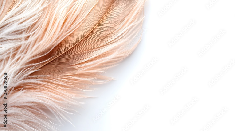 Soft Abstract Feather Pattern in Pastel Shades on White Background Soft Abstract Feather Pattern in Pastel Shades on White Background
