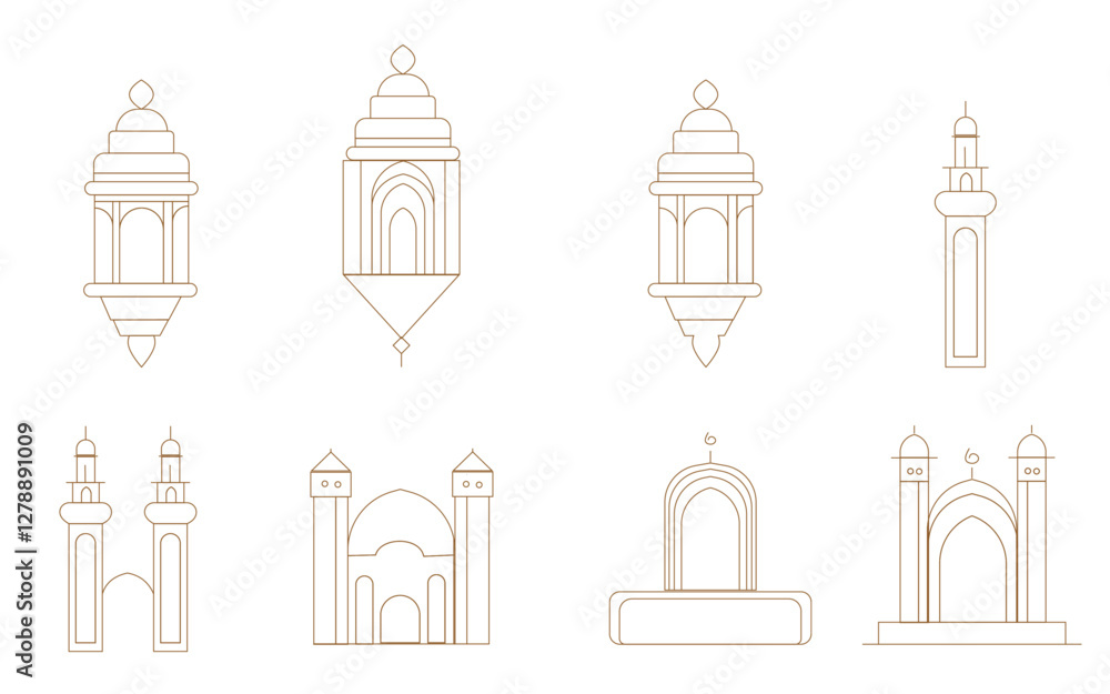 Ramazan Crescent: Minimalist Vector Illustration for the Holy Month Ramazan Crescent: Minimalist Vector Illustration for the Holy Month