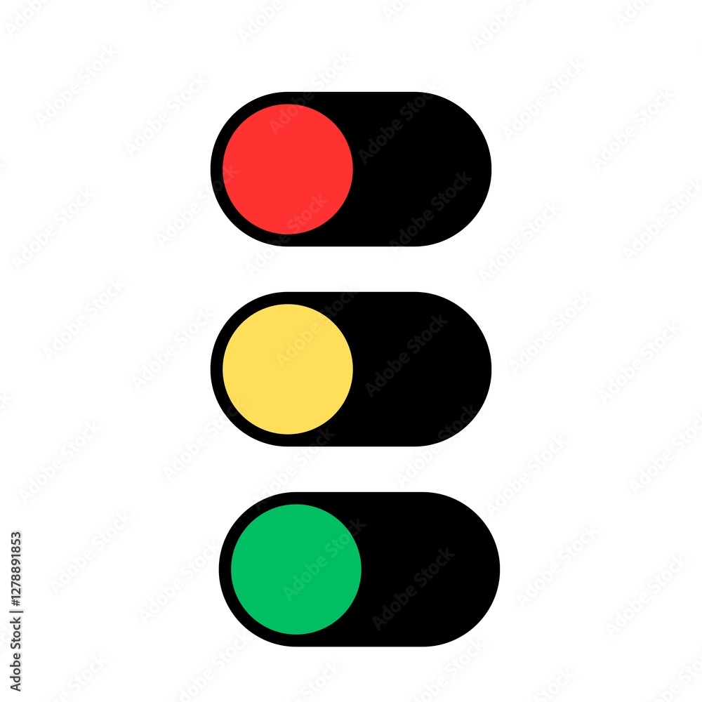 traffic light on white background traffic light on white background