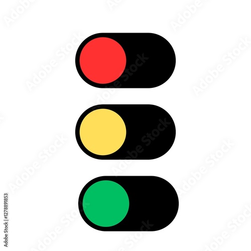 traffic light on white background