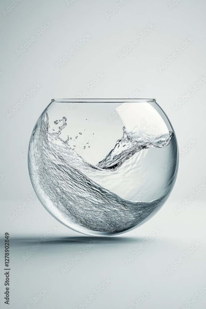 Swirling water in a glass bowl captures attention, symbolizing the importance of hydration and nourishment in maintaining healthy hair care Swirling water in a glass bowl captures attention, symbolizing the importance of hydration and nourishment in maintaining healthy hair care